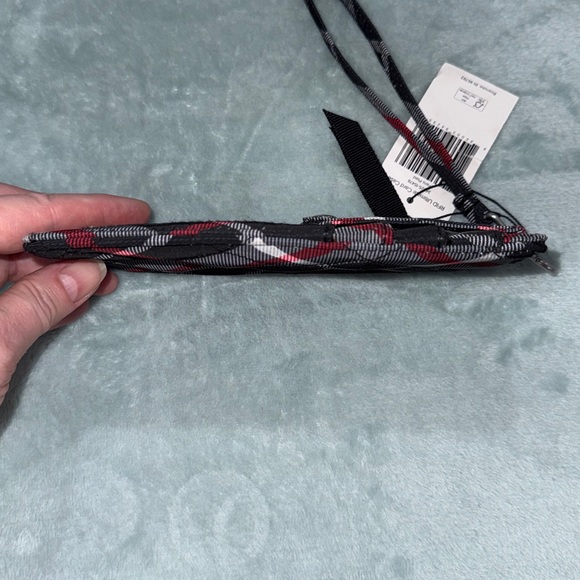 Vera Bradley Black and Red Plaid Wristlet - Picture 7 of 14